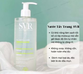 Ảnh của Nước Tẩy Trang SVR Micellar Giúp Loại Bỏ Dầu Cho Da 400ml