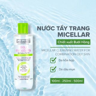 Ảnh của Nước Tẩy Trang Evoluderm Cho Da Hỗn Hợp, Dầu Mụn 250ml