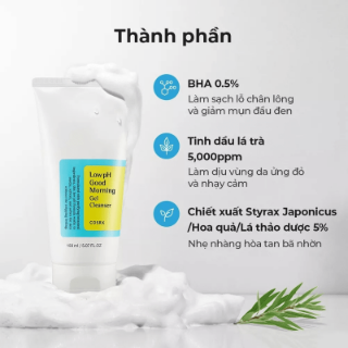 Ảnh của Gel Rửa Mặt Cosrx Tràm Trà, 0.5% BHA Có Độ pH Thấp 150ml