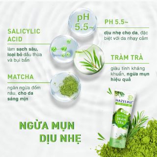 Ảnh của Sữa Rửa Mặt Hazeline Ngừa Mụn Dịu Nhẹ Matcha Tràm Trà 100g